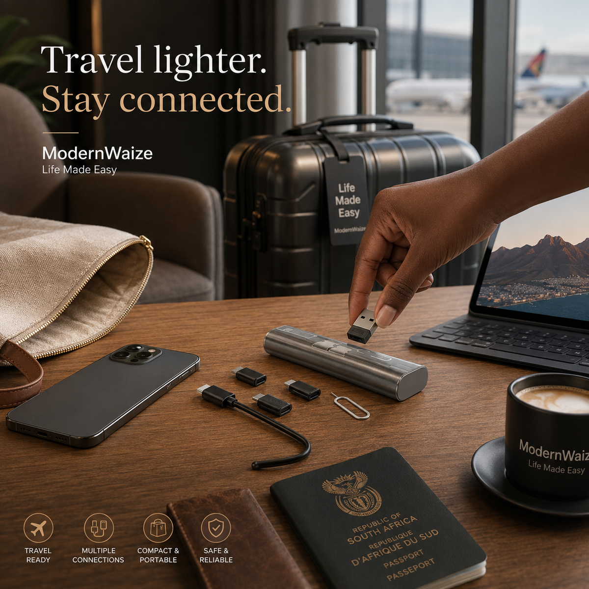 Multi USB Charging Adapter & Cable Box