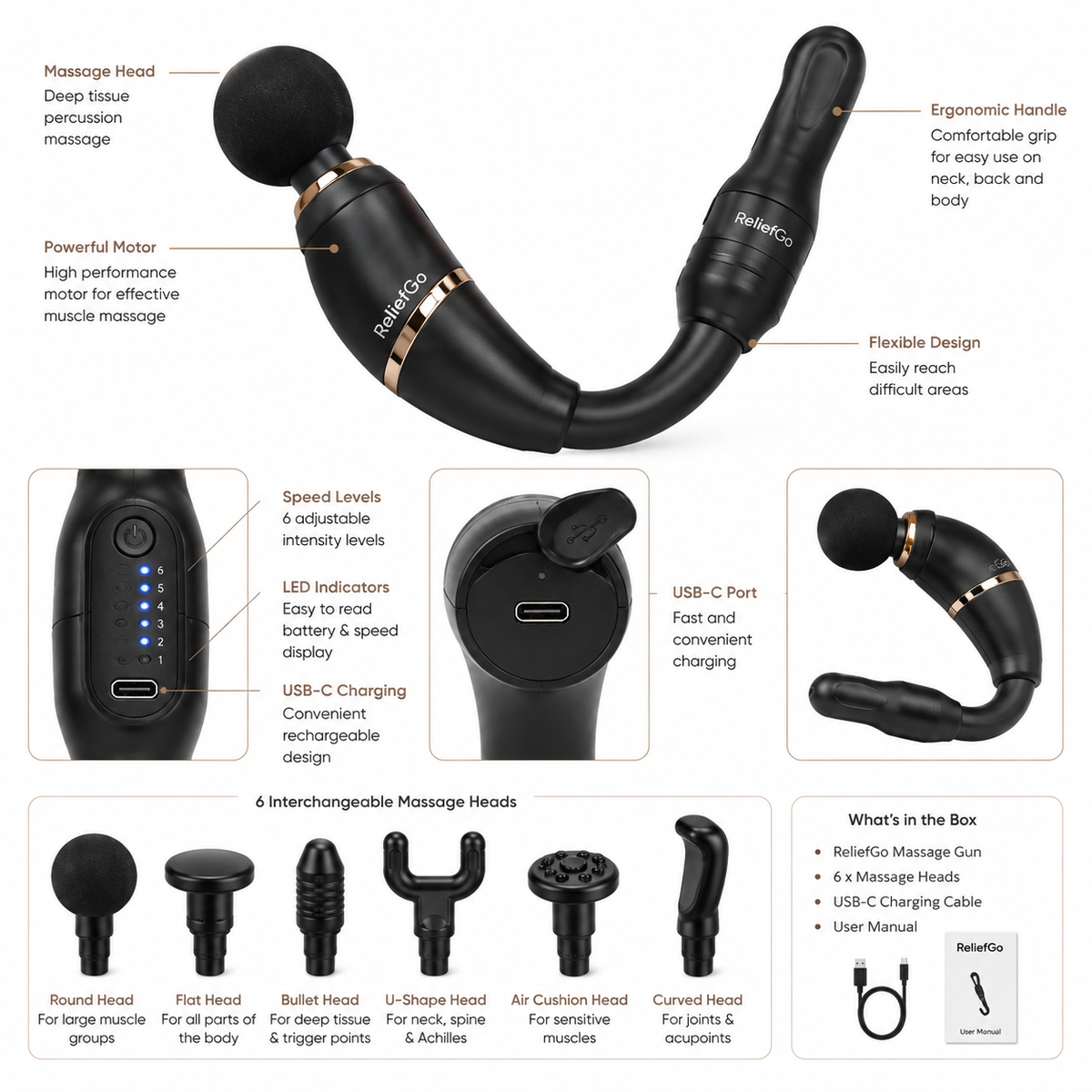 Neck & Back Percussion Massage Gun