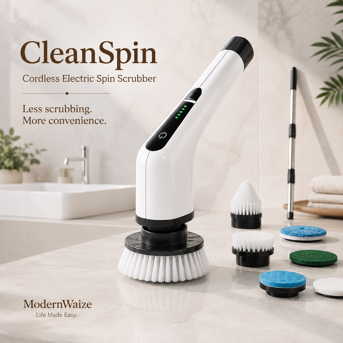 CleanSpin Cordless Electric Spin Scrubber