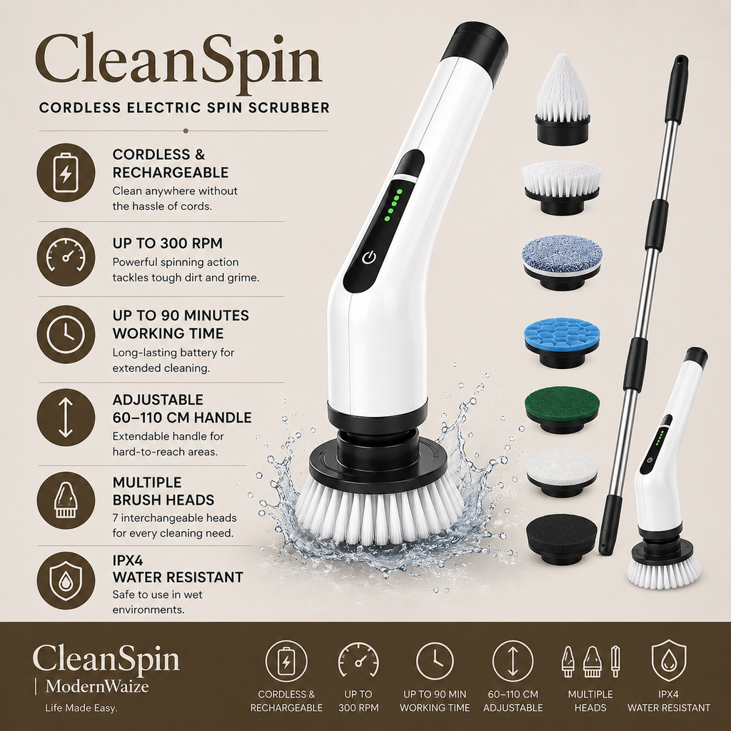 CleanSpin Cordless Electric Spin Scrubber