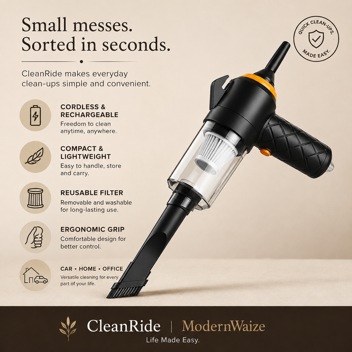 Cordless Handheld Car Vacuum