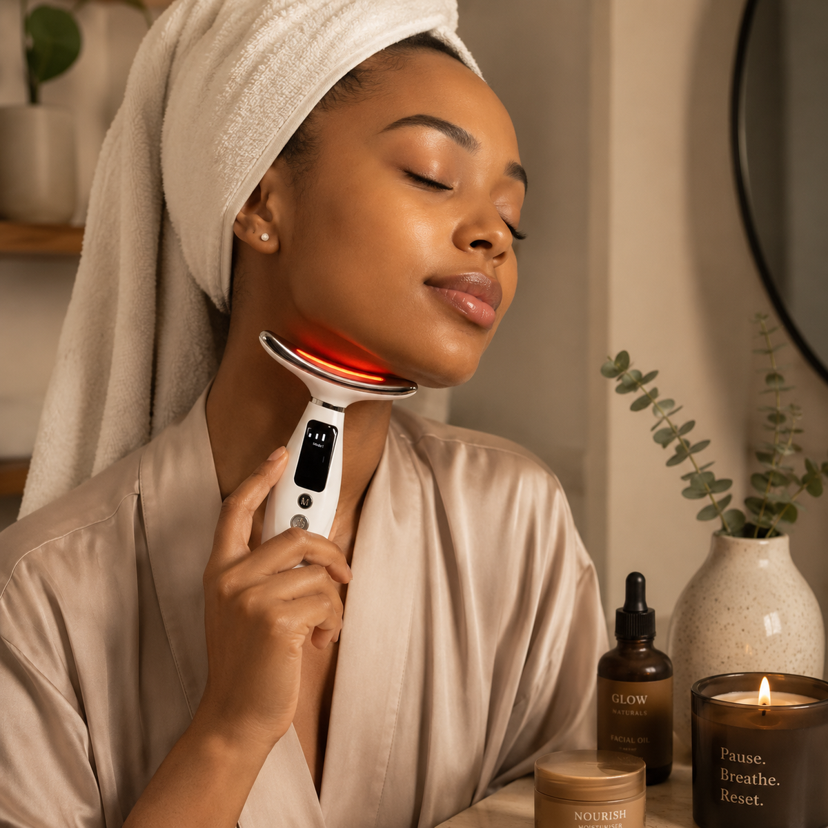 GlowEase 7-in-1 Facial & Neck Massager