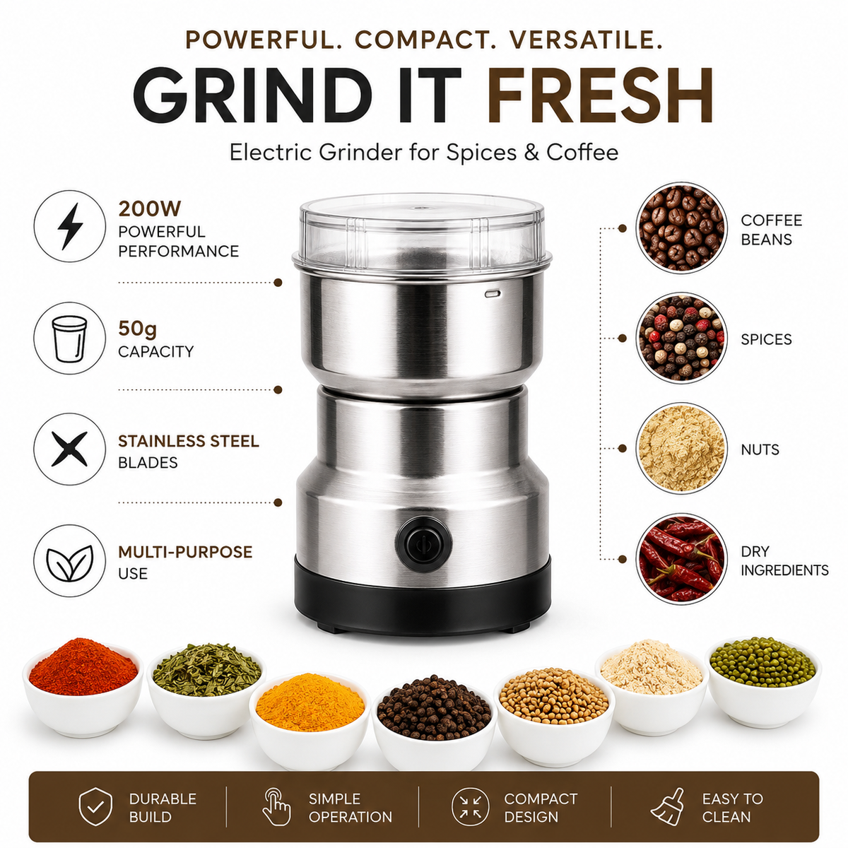 Electric Spice & Coffee Grinder