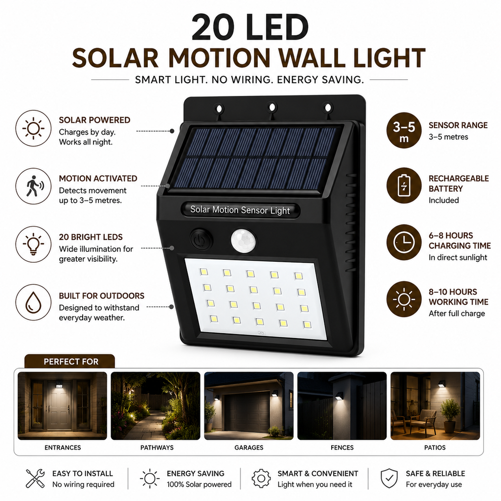 Solar Motion Wall Light