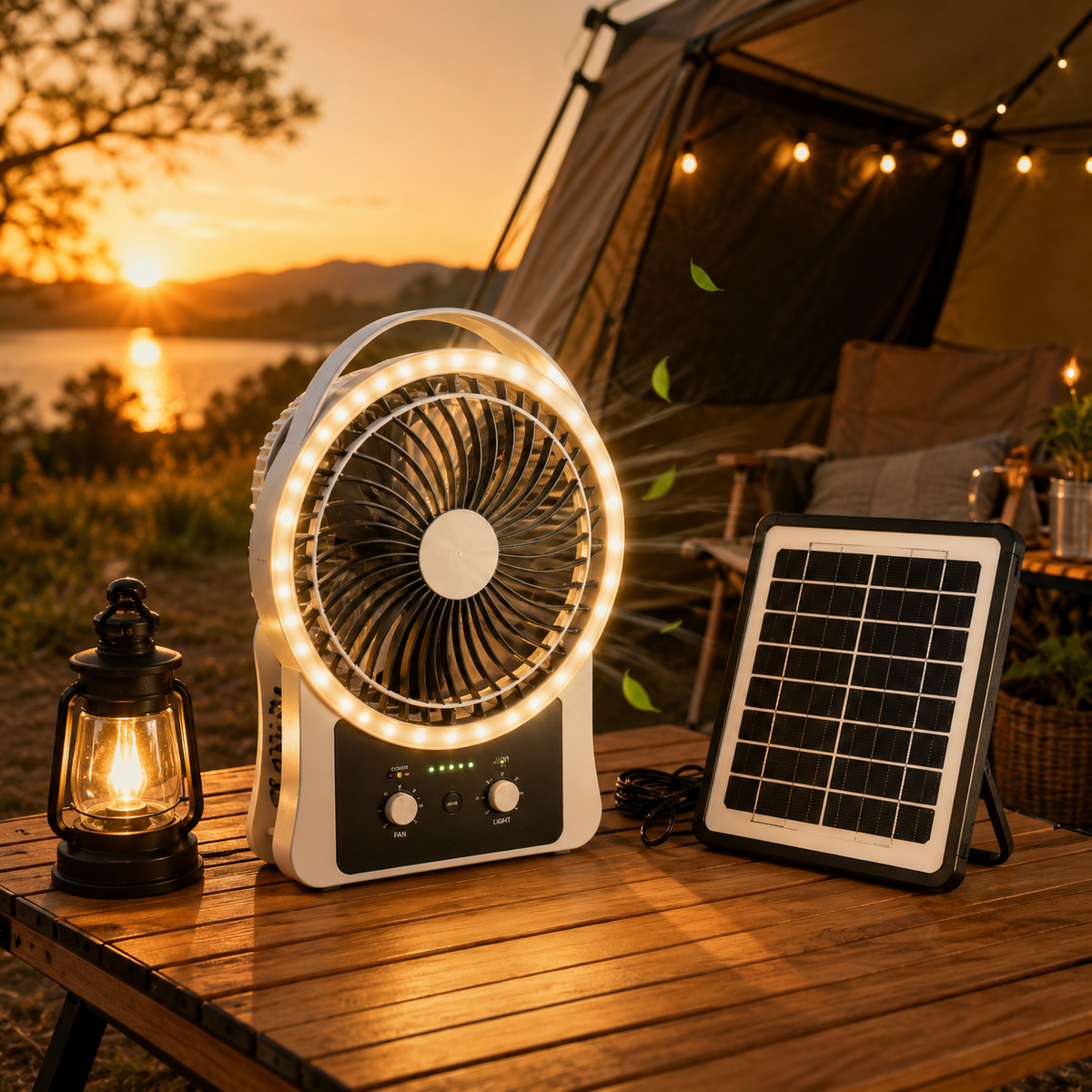 Portable Solar Fan & Light