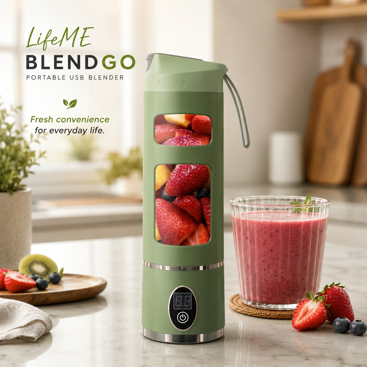 LifeME BlendGo™ Portable USB Rechargeable Blender