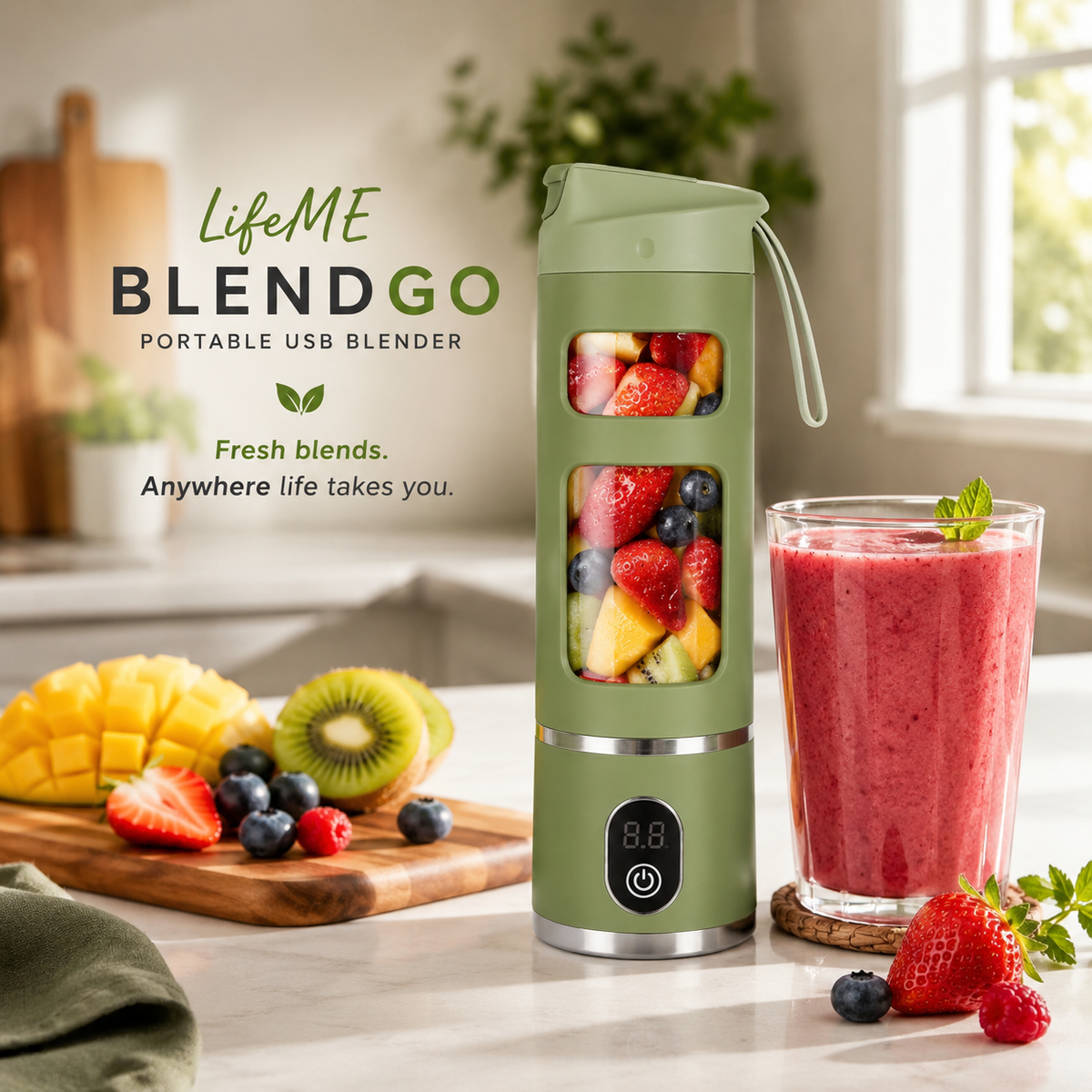 LifeME BlendGo™ Portable USB Rechargeable Blender