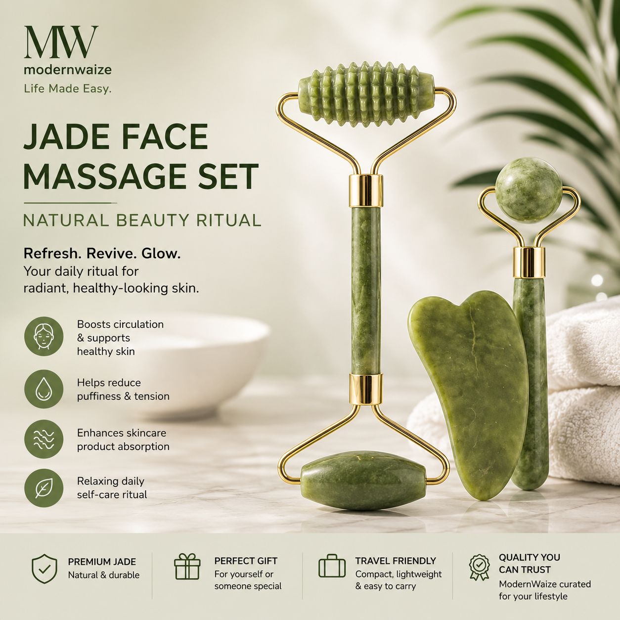 2-in-1 Flawless Facial Roller Massager