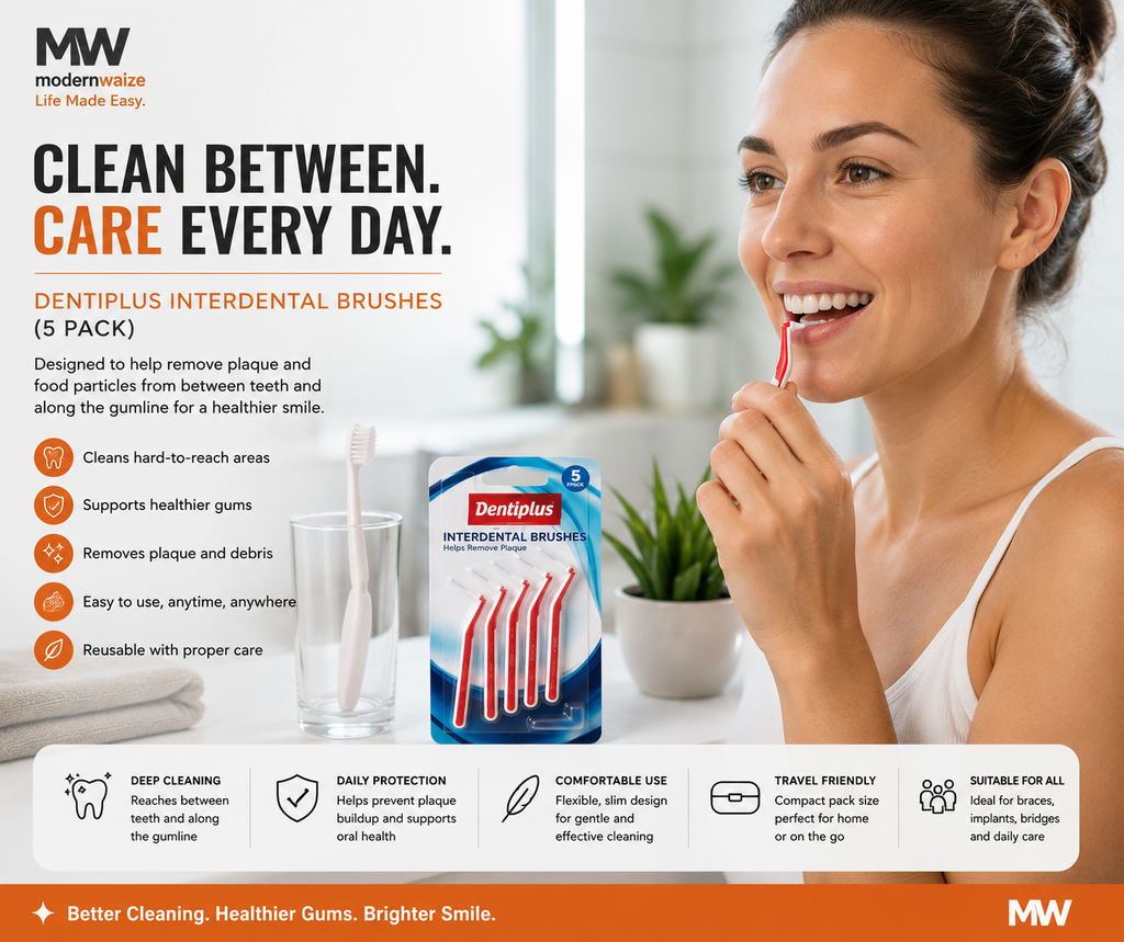 Dentiplus Interdental Brushes (5 Pack)