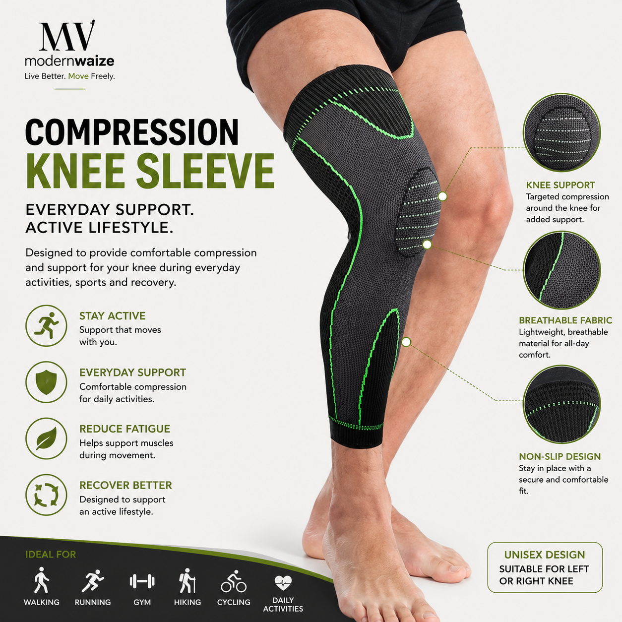 Compression Knee Brace Sleeve – Everyday Support & Comfort