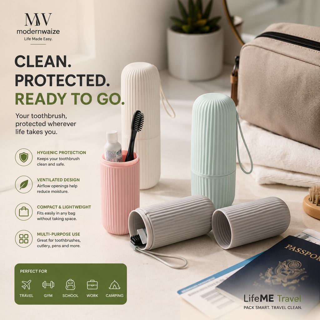 Travel Toothbrush Storage Case | ModernWaize