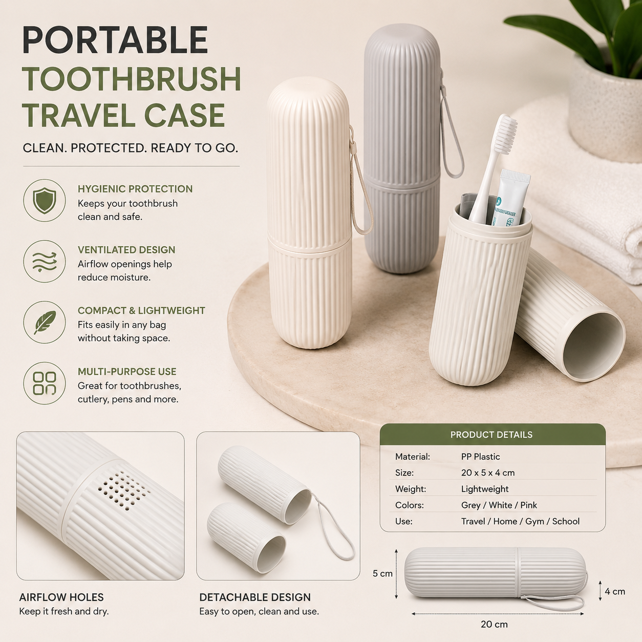 Travel Toothbrush Storage Case | ModernWaize