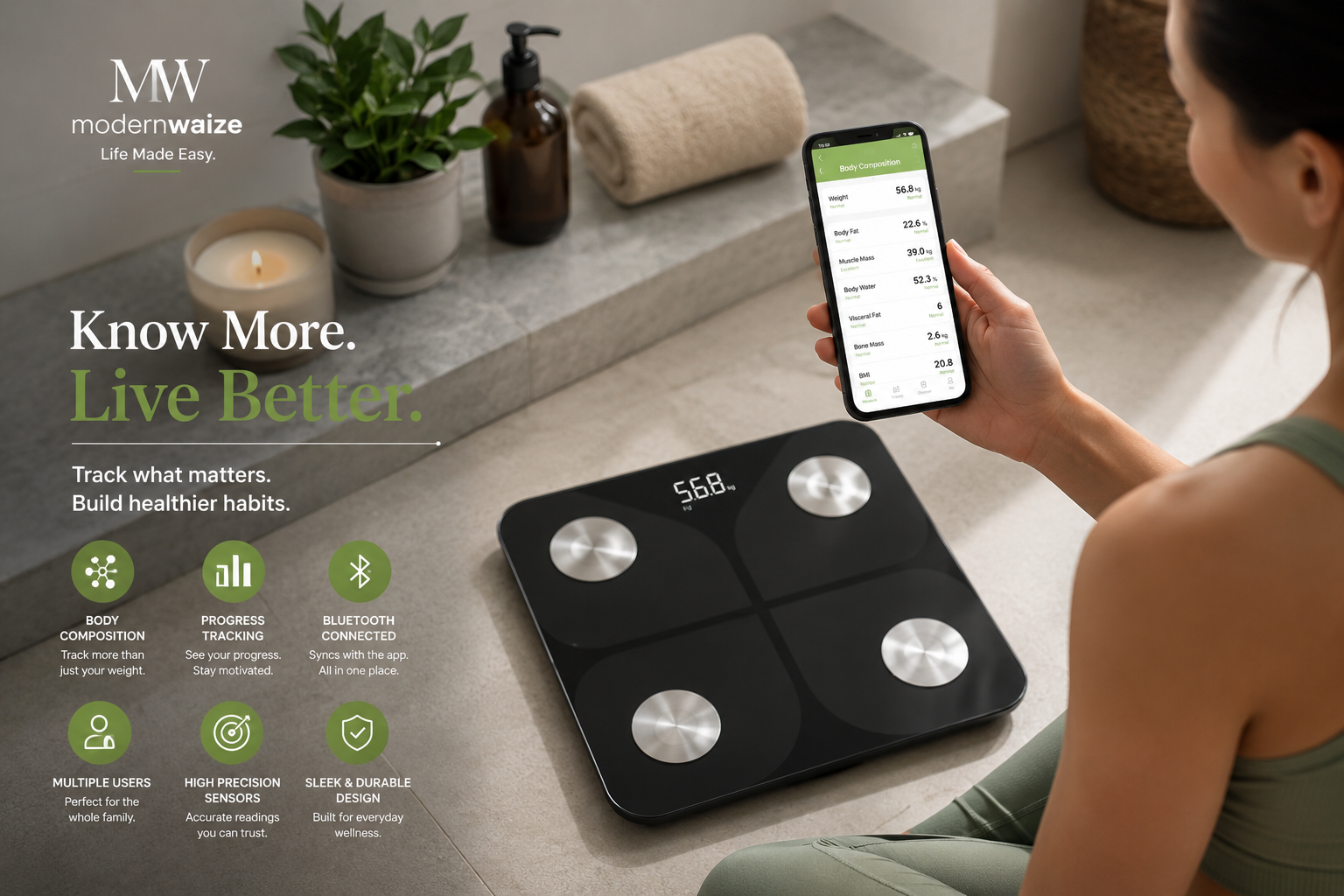 Smart Body Analysis Scale with Bluetooth