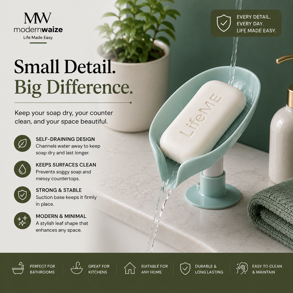 Leaf Shape Self-Draining Soap Holder